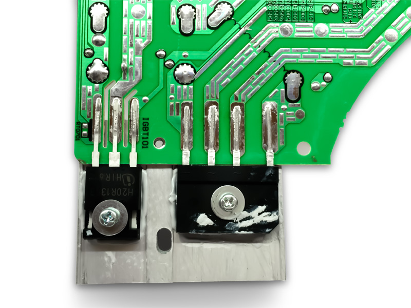 脉冲热压焊机-IGBT引脚焊接在PCB上的案例